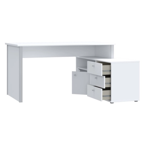 Białe biurko z komodą 140x70 cm